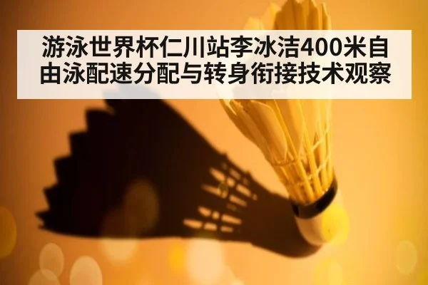 游泳世界杯仁川站李冰洁400米自由泳配速分配与转身衔接技术观察